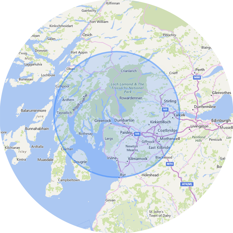 C&K heating service area around Helensburgh